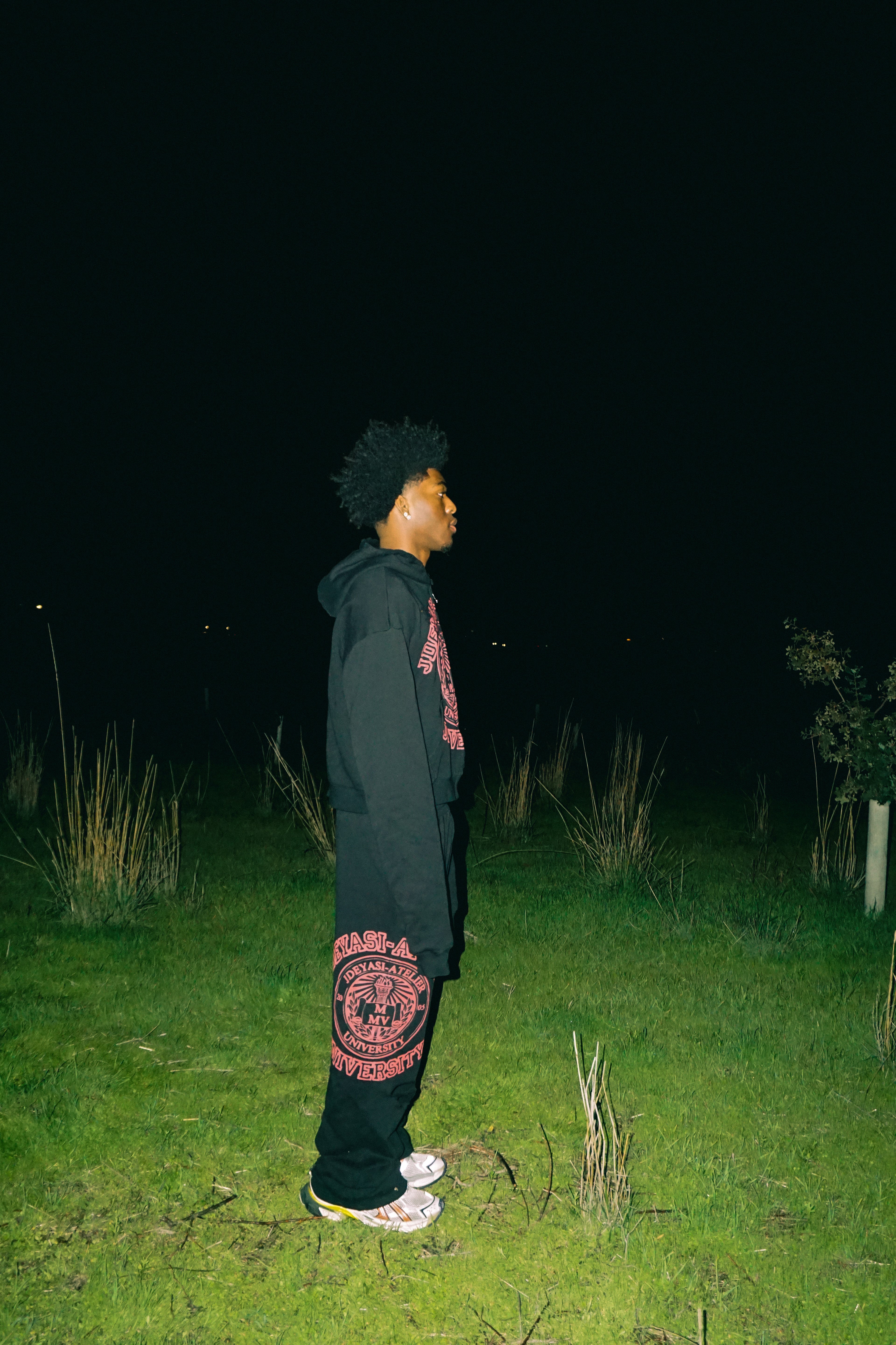 JDEYASI RED UNIVERSITY SWEATPANTS